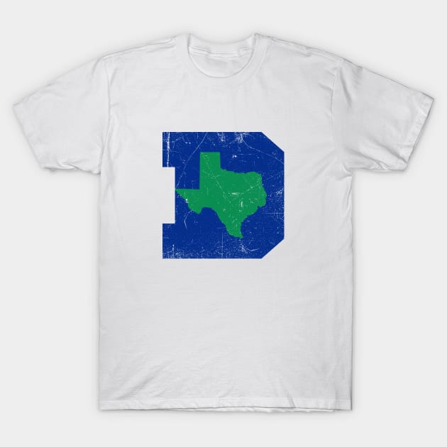 Dallas Texas D, Basketball - White T-Shirt by KFig21